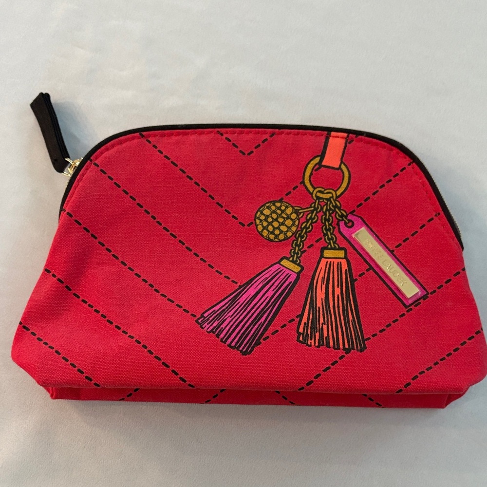 Estee Lauder Quilted Cosmetic Bag with Tassel Accents